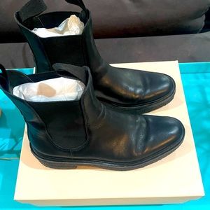 Loeffler Randall Raquel black leather Chelsea boots with gum soul